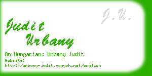 judit urbany business card